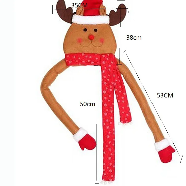 

Santa Claus Tree Top Ornaments Christmas Tree Decoration Long Hands Doll Children's Stuffed Toy Festival Present Photo Props