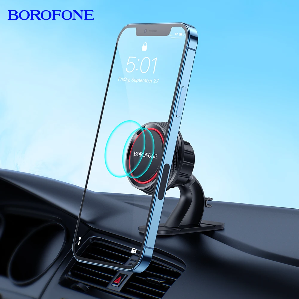 

BOROFONE Universal Magnetic Car Phone Holder Mount 360 Rotation Mobile Phone Holder Stand For poco x3 pro iPhone 12 pro Samsung