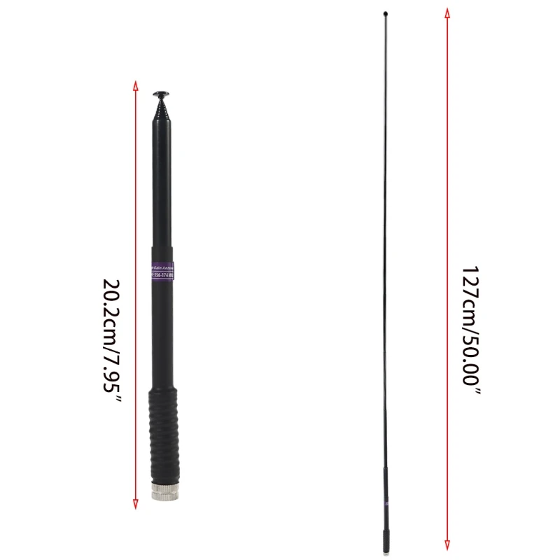 

G5AA 127cm Irreplaceable Flexible Spiral Antenna 136-174MHZ Compatible with and Alfa Helical Antenna Male
