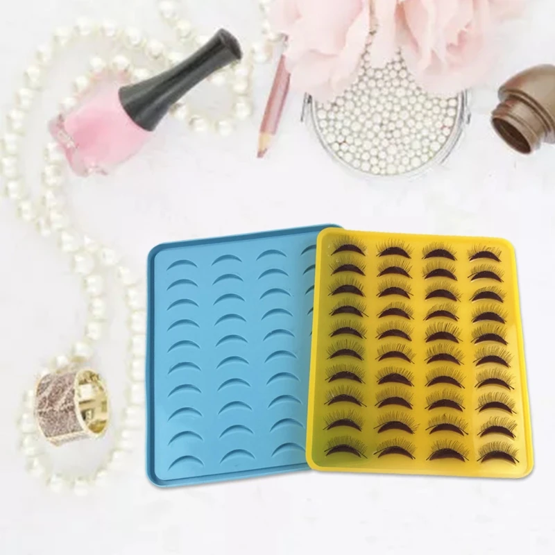 

85LF Display Tray Epoxy Resin Mold Eyelashes Tray Silicone Mould DIY Crafts Tool Mold