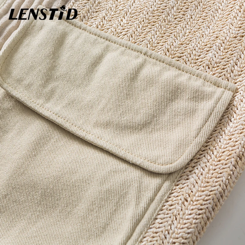 

LENSTID Autumn Men Streetwear Cargo Jackets Hip Hop Pleat Patchwork Pocket Windbreaker 2021 Harajuku Casual Outwear Jacket Coats