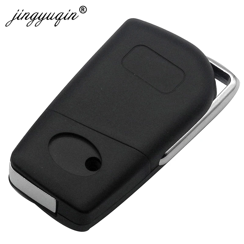 

jingyuqin 40pcs Flip 3 buttons Remote key Shell FOB for Toyota Hilux Camry Corolla Hilux TOY43 uncut Blade Keys Case Replacement