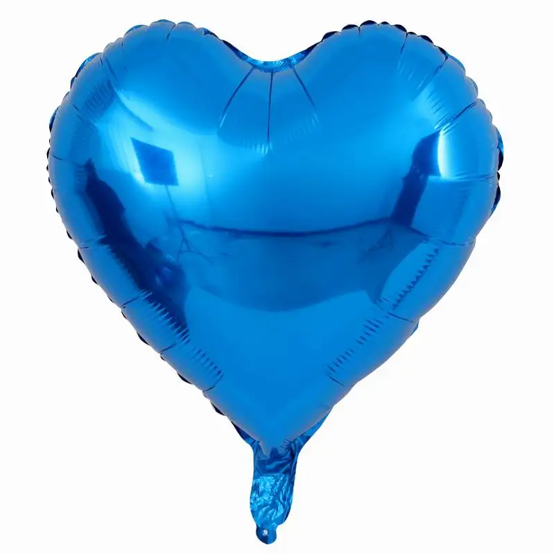 blue 10 шт. 18 дюймов розовое золото Красный Розовый Любовь фольги сердце гелиевые шары Свадьба День рождения воздушные шары День Святого Валентина Globos поставки - Цвет: blue