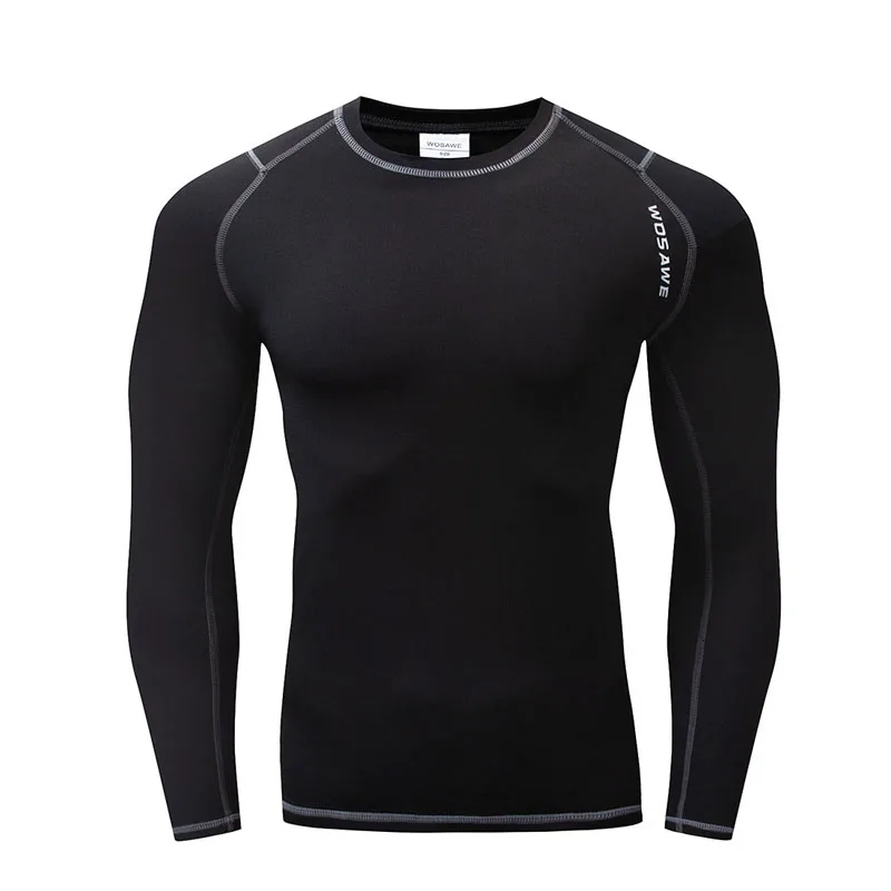 

WOSAWE Jersey Long Sleeved Quick-Drying Breathable Windproof Keep Warm Cycling Jerseys Reflective Strip Sport Jersey for