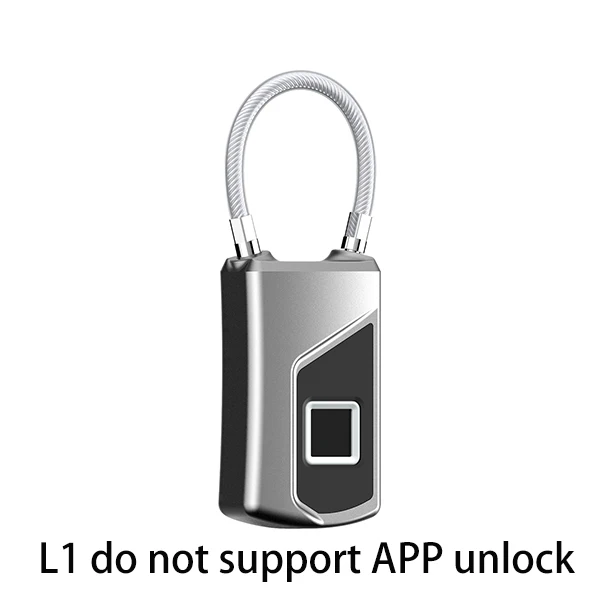 L1 USB Перезаряжаемый умный БЕСКЛЮЧЕВОЙ биометрический умный дверной замок с Bluetooth управлением, электронный водонепроницаемый защитный замок для багажа - Цвет: L1