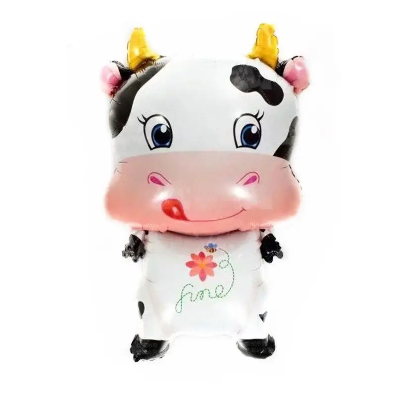 

50pcs mini Cartoon Cow Foil Balloon Wendy Yellow Jinjiao Cattle for Happy Birthday Party Baby Shower Party Decor Kids gifts