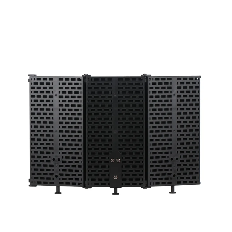

Microphone Wind Screen 3-Panel Adjustable Angle Broadcast Studio Foldable Noise Reduction Sound Absorbing Shield Recording