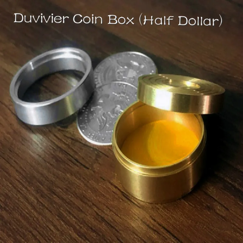 Коробка для монет Duvivier (половина доллара) от Dominique Coin Magic Tricks иллюзии крупным