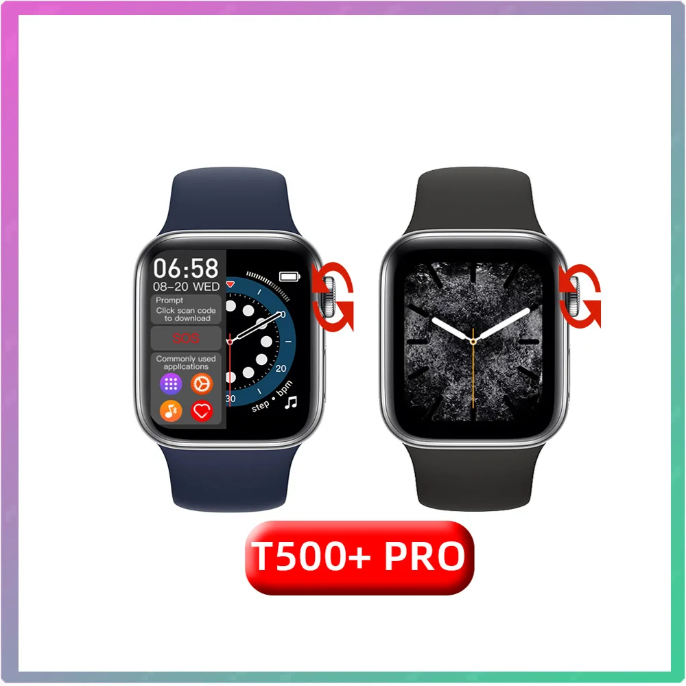 Женские умные часы T500 + pro IWO 13 сенсорный экран 1 75 дюйма фитнес-трекер для IOS Android PK
