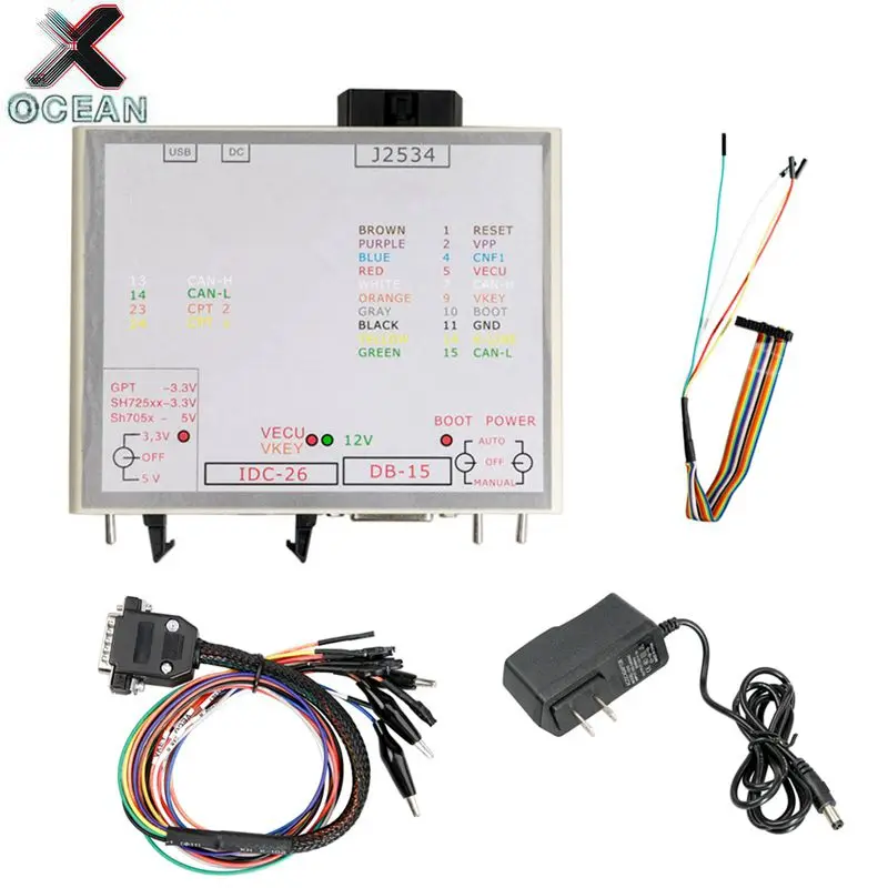 Новый блок питания JTAG для Hitachi FLASH Via j2534 работает ECU Soft OBD ЭБУ программатор