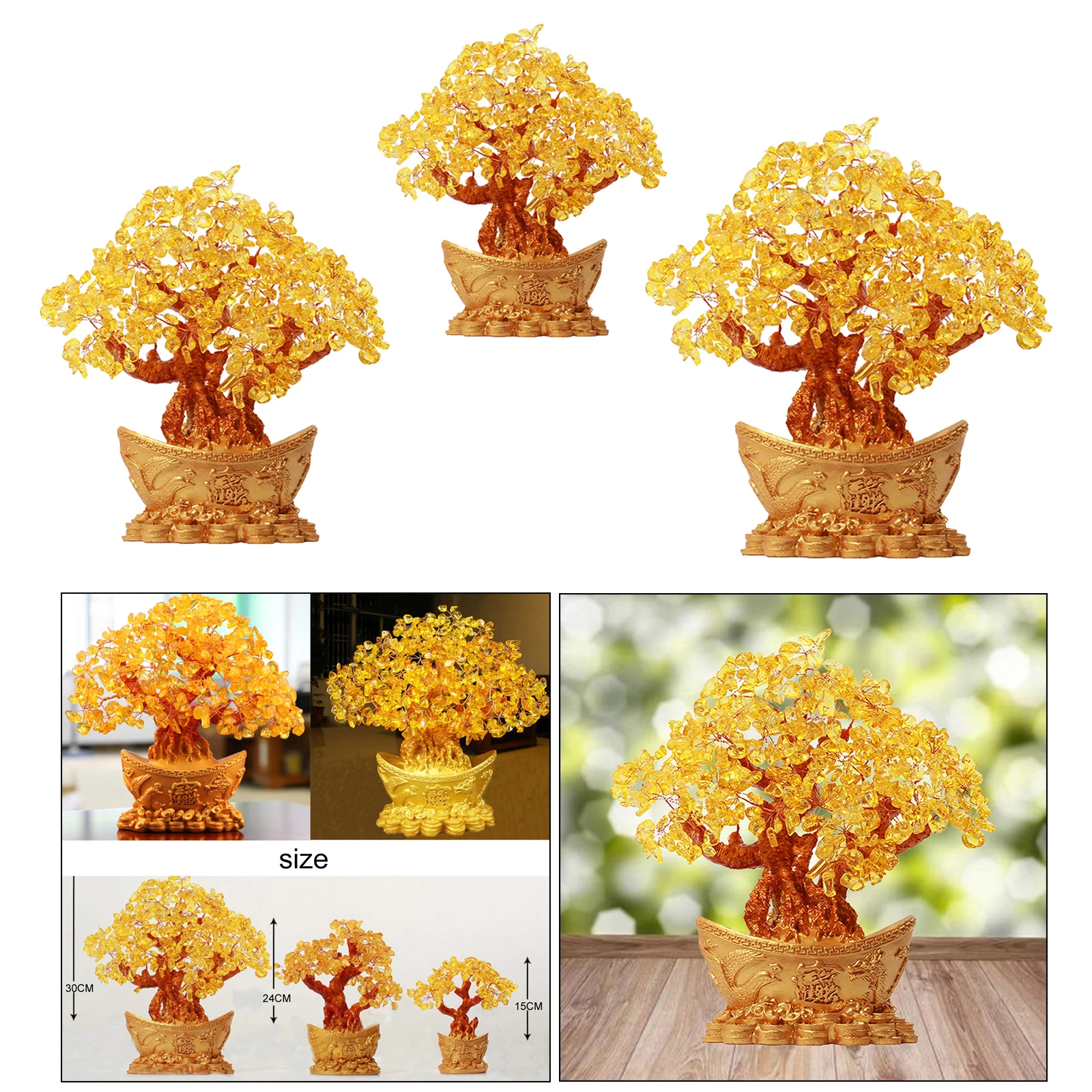 

Natural Gemstone Feng Shui Money Tree Home Office Spiritual Good Luck Gift