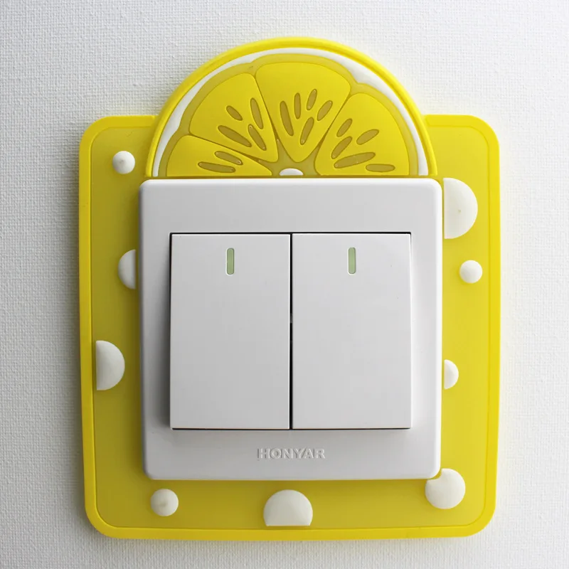 Милый мультфильм 3D наклейки на стену силиконовые переключатель розетка детский