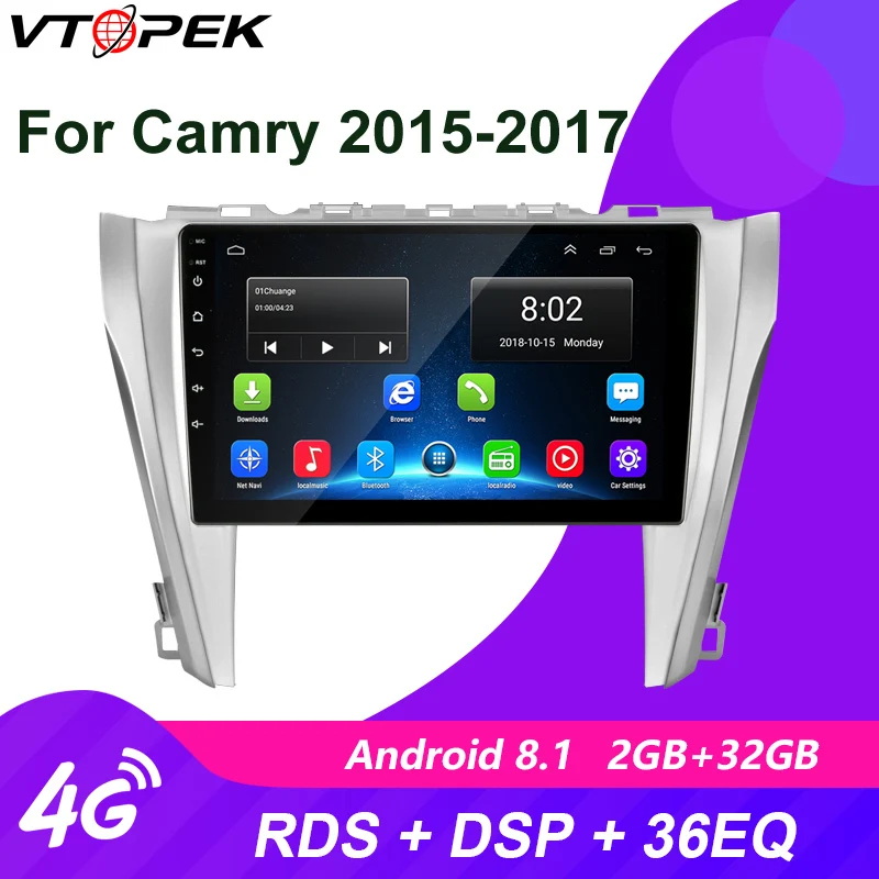 Автомобильный радиоприемник Vtopek Android 8 1 для Toyota Camry 50 55 2012-2017 2G + 32G автомобильные
