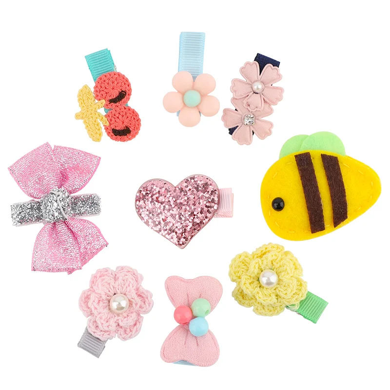 Cute Kids Hair Clips for Children Girls Pins Barrettes Bow Heart Star Flower Baby Hairpin Accessories Claw 5/6pcs | Красота и