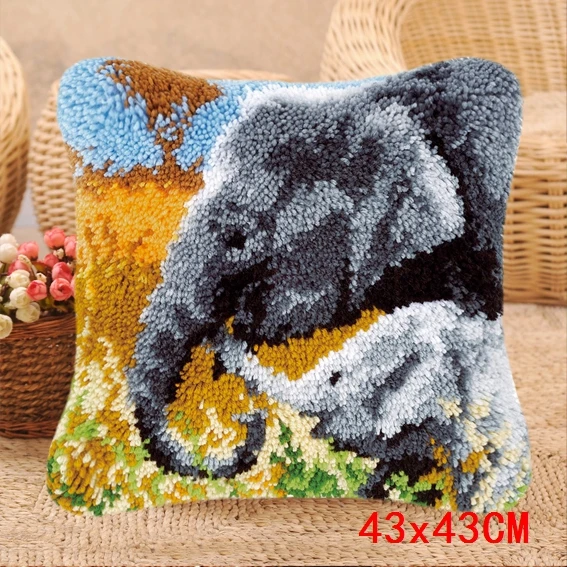 

Animal Series Foamiran For Needlework Smyrna Latch Hook Pillow Set kussen knooppakket Carpet Embroidery Kits DIY Latch Hook
