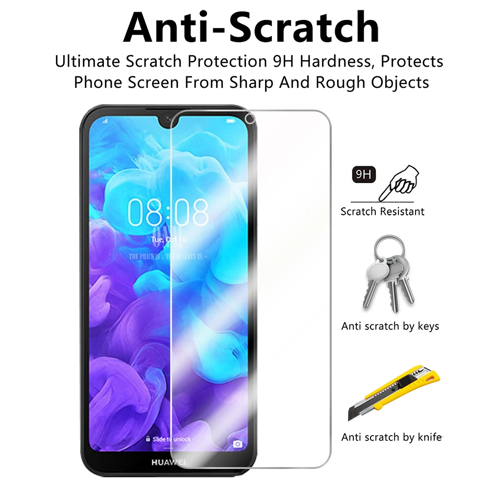 2 шт закаленное стекло для Huawei Y5 2019 Защитная пленка экрана AMN-LX9 LX1 LX2 LX3 стеклянная |