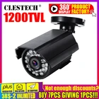 Высококачественная 1200TVL HD мини камера видеонаблюдения уличная водонепроницаемая IP66 ИК ночного видения цветной Аналоговый Мониторинг безопасности есть кронштейн