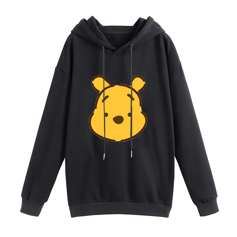 

Women Pullover Plush Winter Bear Print Loose Top