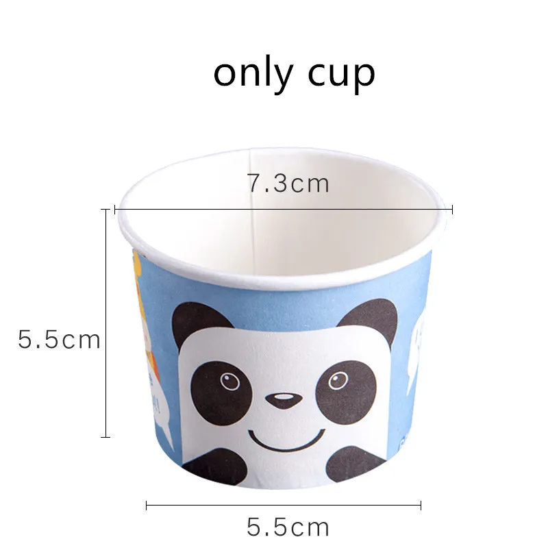 only cup 50 шт небольшие Творческий одноразовый лед сливки чашки вечерние на день рождения свадьбы пользу милые Бумажные Формочки для кекса десерт упаковка миска с крышкой - Цвет: only cup