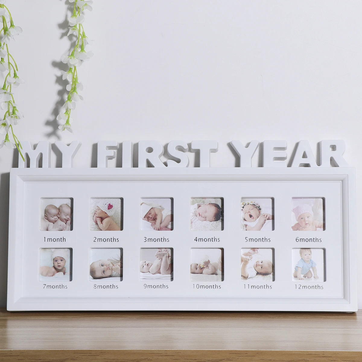 Уникальный стиль My First Year Photo Moments Baby Keepsake рамка фотоколлаж держит фотографии