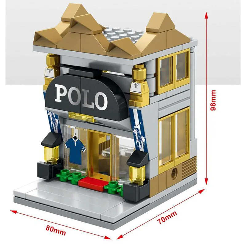 Блоки SEMBO Mini Street Store Строительные кирпичи симпатичная модель микро магазина