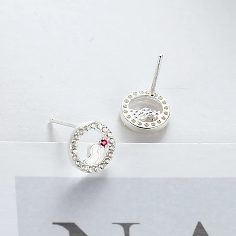 MEETSOFT женские серьги-гвоздики из серебра 925 пробы с защитой от аллергии | Украшения