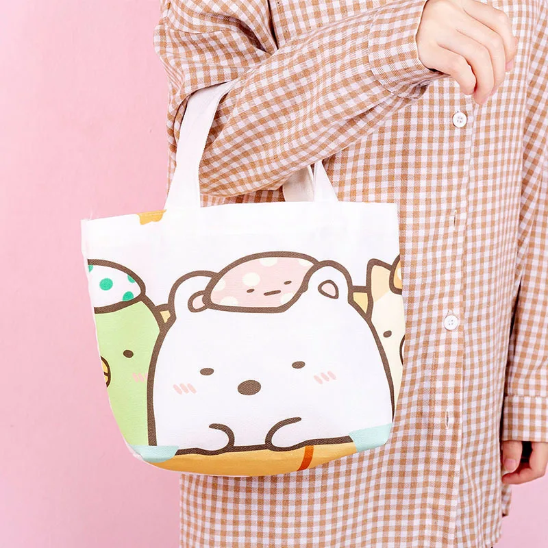 Новая аниме Sumikko Gurashi уголок био холст сумка для хранения женщин мультфильм милый