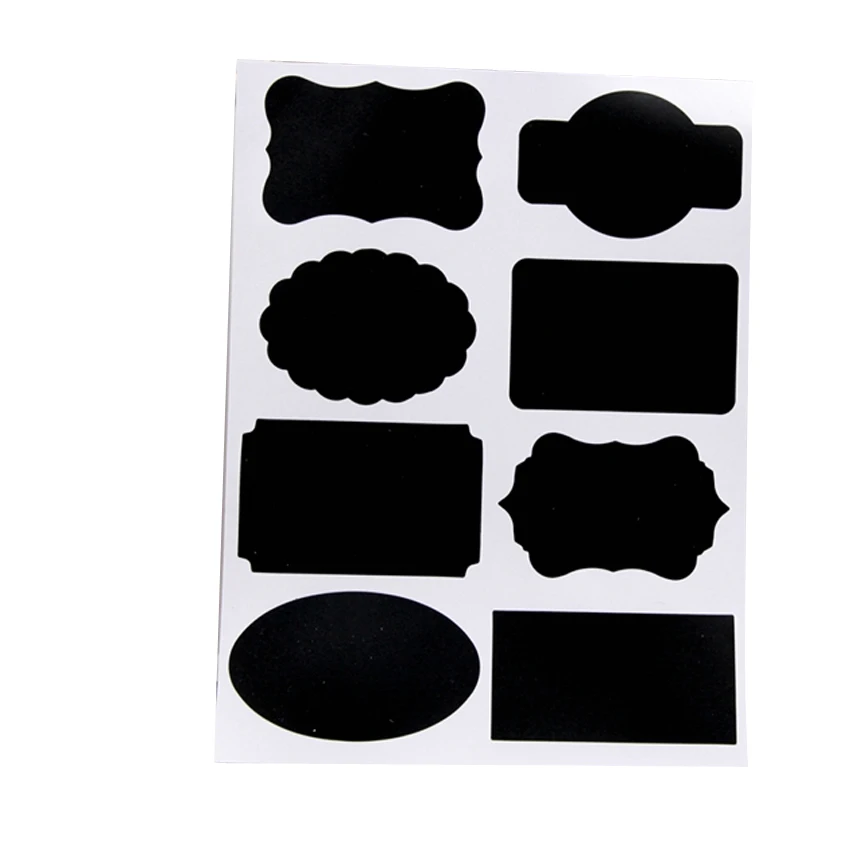 

40pcs/lot 8 Kinds Of Pattern Blank Stickers Waterproof Black Sealing Stickers DIY Gift Package Decoration Product Note Label