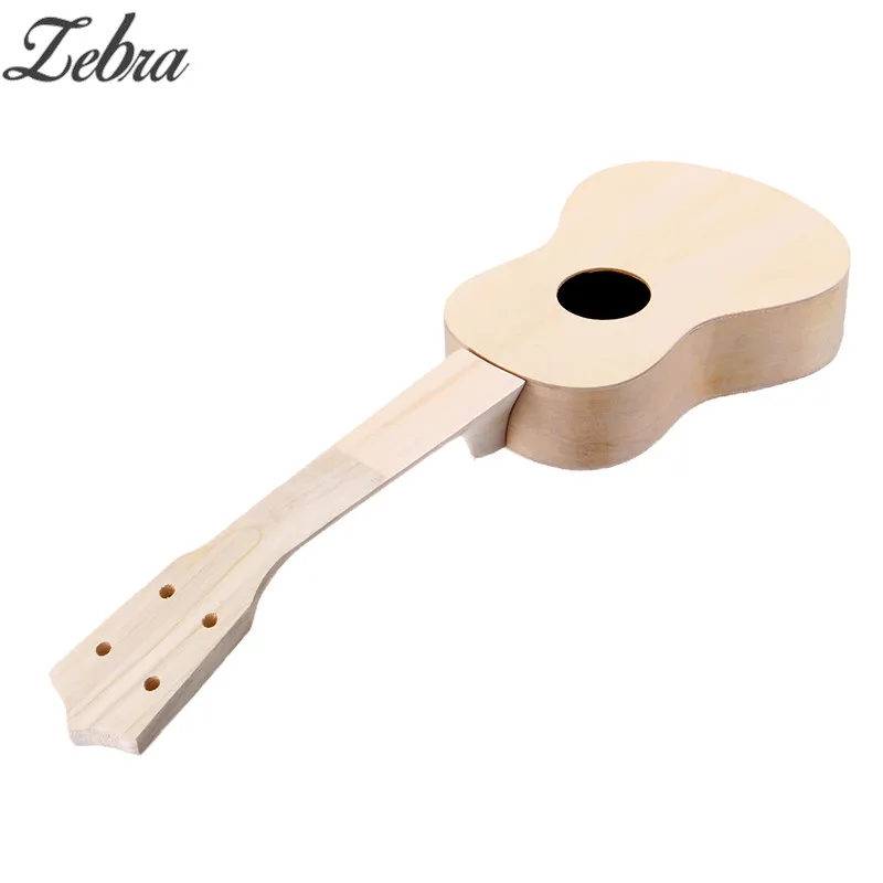 Zebra DIY 21 дюймов набор укулеле, веселая ручная работа, поддержка рисования, детские игрушки, инструменты для начинающих любителей