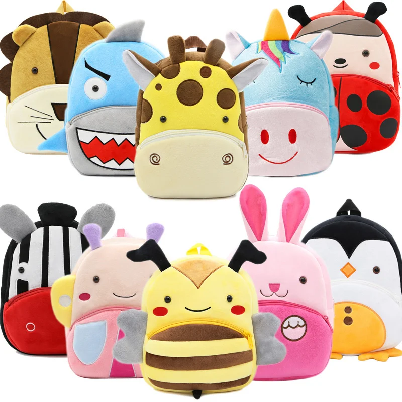 

Cute Plush 3D Cartoon Plush Children Backpacks Kindergarten Animal Kids Backpack Children School Bags Girls Boys Backpacks Bags