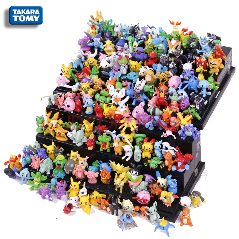 Коллекционные игрушечные Мини куклы Tomy Pokemon модели покемонов Пикачу различных