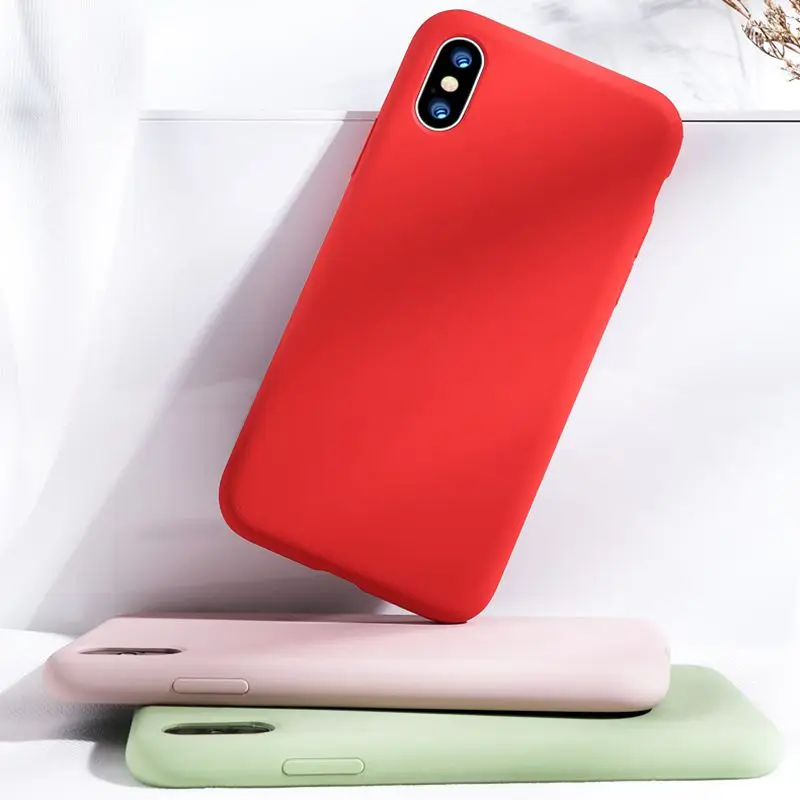 IUENUA Ударопрочный силиконовый чехол для iPhone XS MAX XR X Liquid Fiber мягкий телефона 6 6s 7 8 Plus