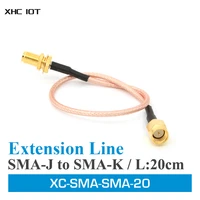 10pcs wifi antenna extension cable line 20cm xhciot xc sma sma 20 sma male to sma female cable connector