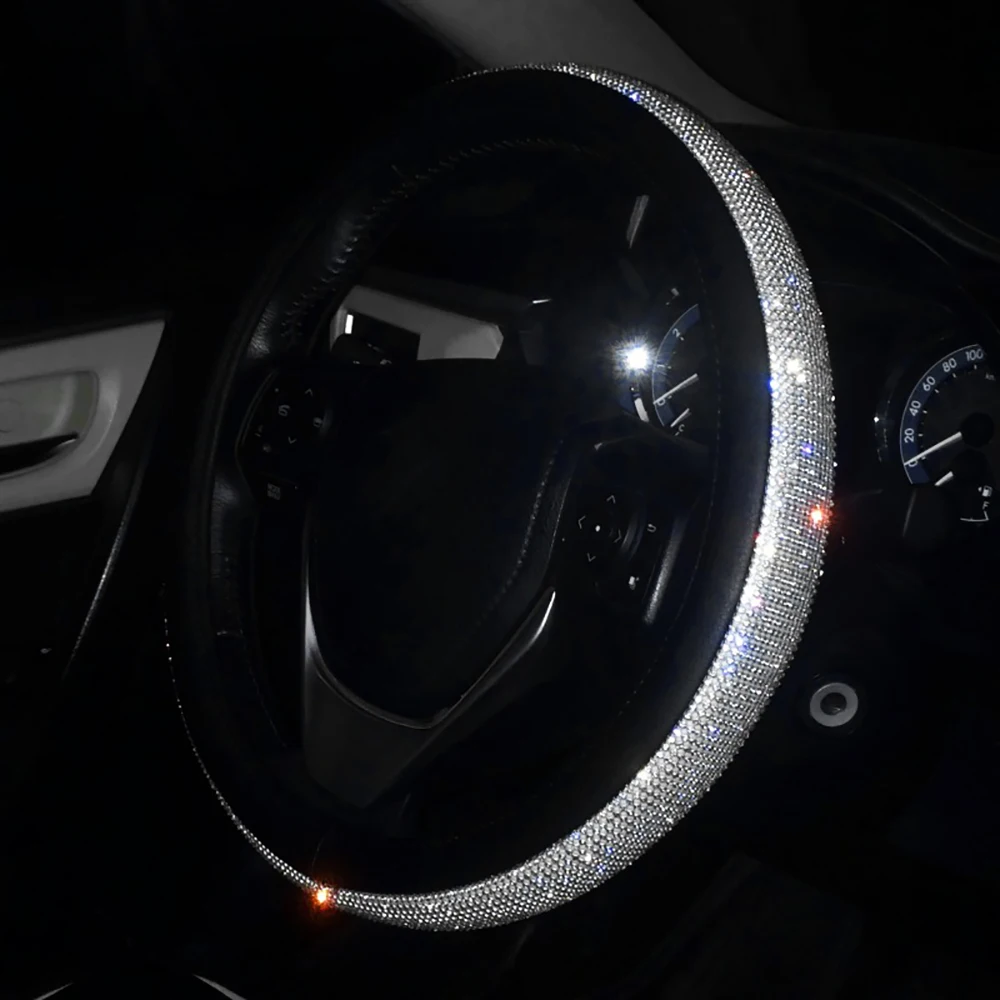 2019 шикарные бриллиантовые стразы Кристальный чехол рулевого колеса автомобиля