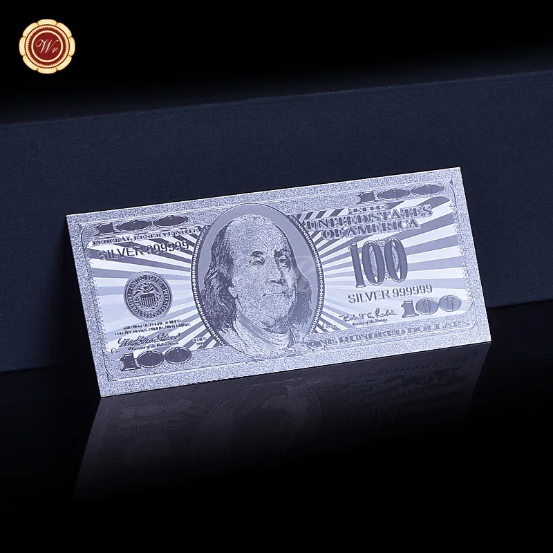 USD 100 США серебро банкнота$100 доллар чистого серебра фольги с сертификатом подлинности защиты Coa - Цвет: USD 100
