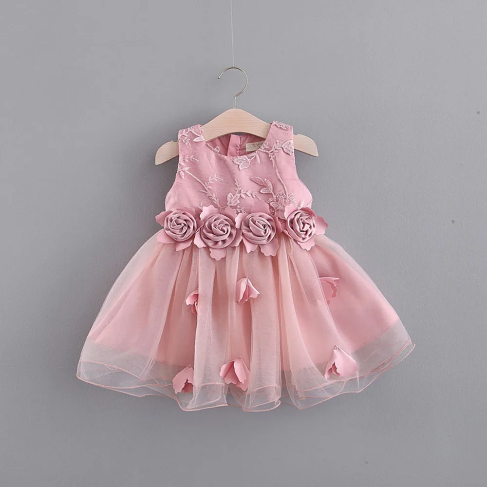 

Keelorn Newborn Girls 1st Birthday Party Dresses 2022 New Fashion Flowers Mesh Dress Infant Toddler Clothes Princess Costumes