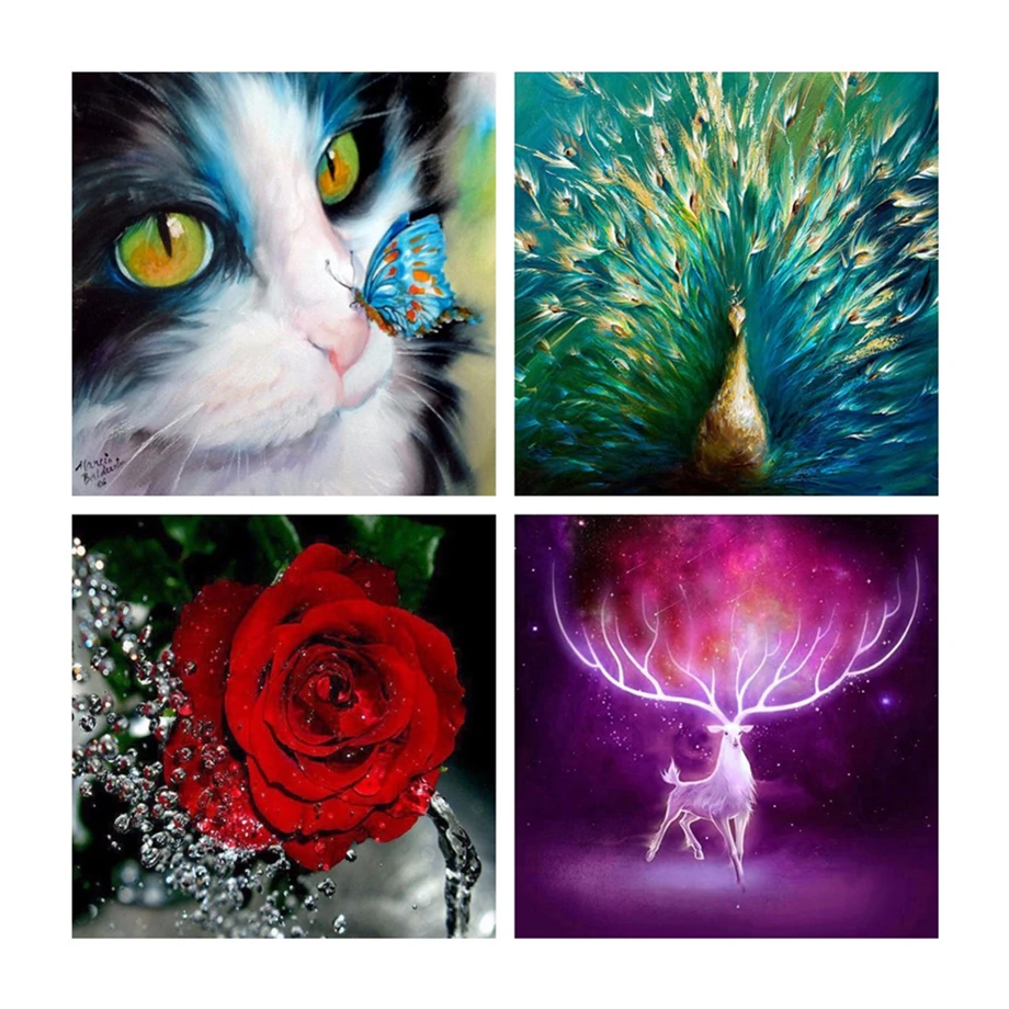 

Diamond Painting 5D Diamonds DIY Animal-Lion Cross Stitch Full Square Round Embroidery Colorful Handmade Home Room Wall Decor