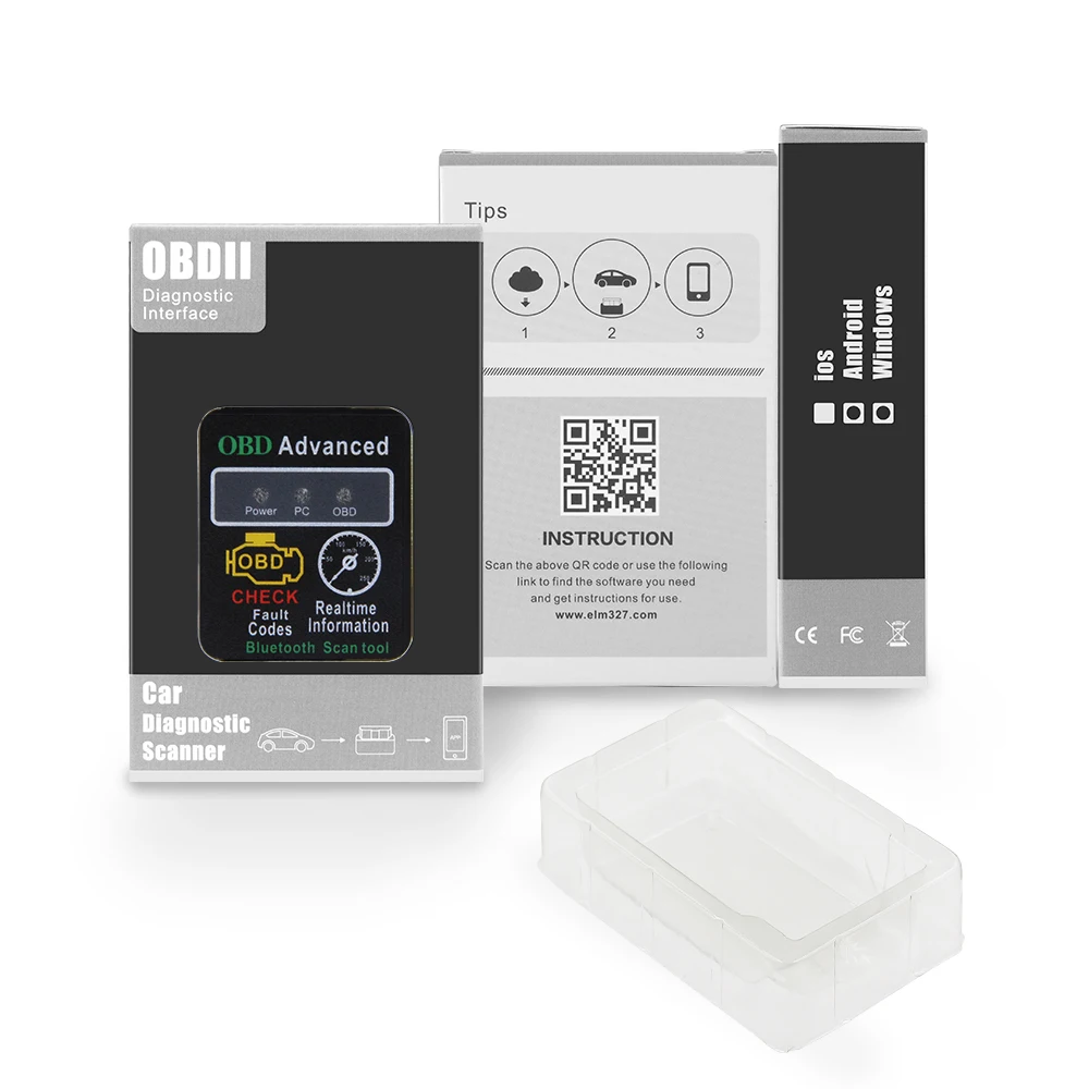 ELM327 V1.5 PIC18F25K80 OBD2 Bluetooth сканер для Android ELM 327 V1.5 HH OBDII OBD 2 Автомобильный диагностический автоматический инструмент считыватель кода 1,5