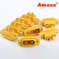 amass xt60e m mountable xt60 male plug connector 4 23g for racing models multicopter fixed board diy spare part