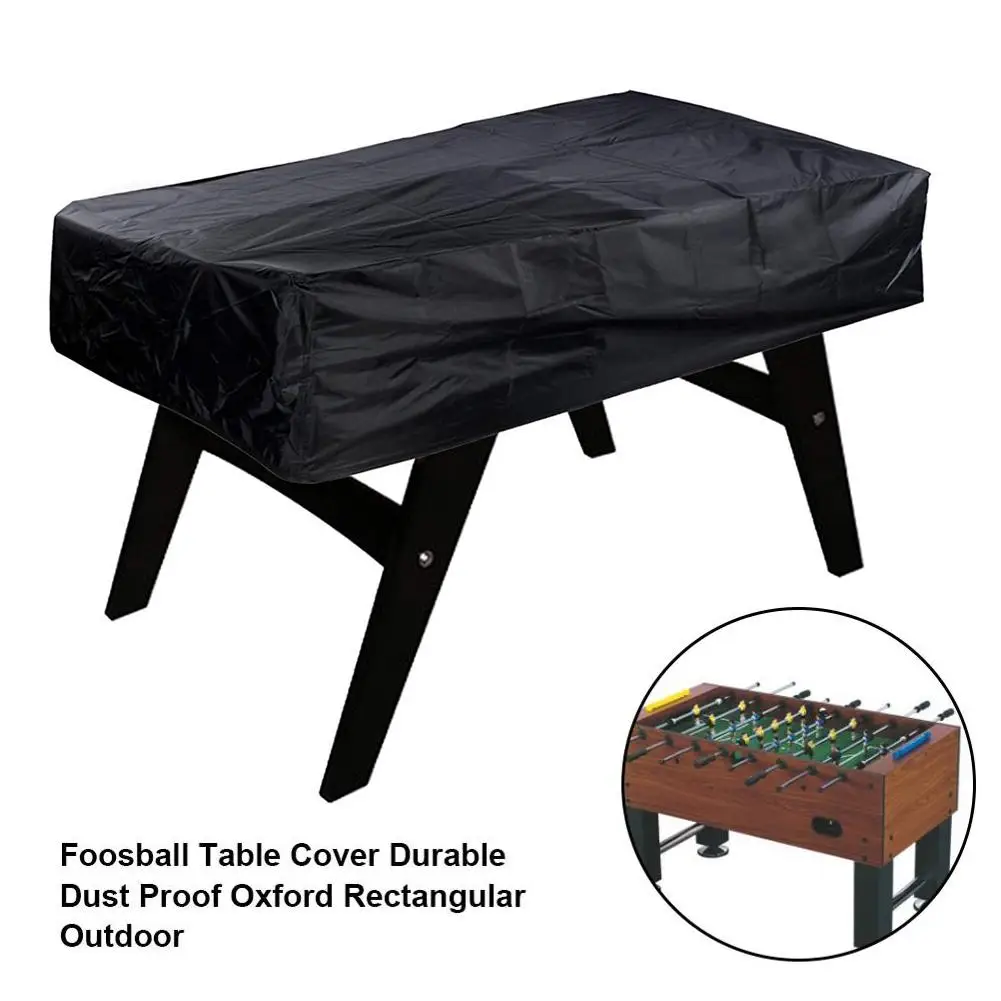 Table Football Table Cover Outdoor Waterproof Dustproof Rectangular Courtyard Coffee Chair Football Cover High Elasticity Black