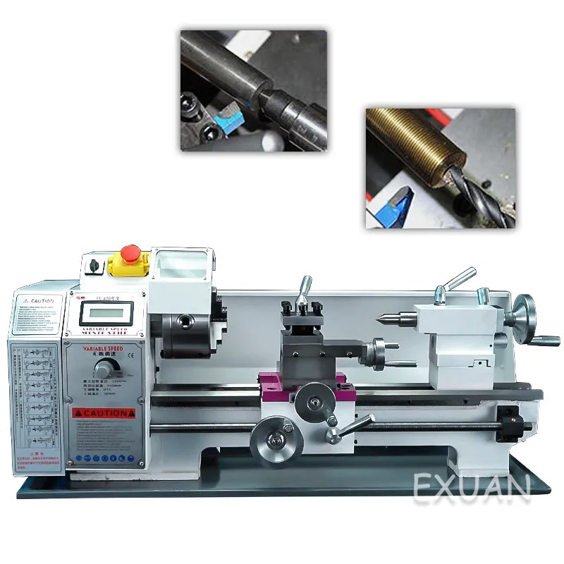 

Горизонтальное отображение токарный станок для домашнего хозяйства, металлобрабатывающая машина многофункциональная высокоточная 220V дер...