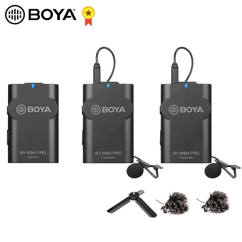Беспроводной Студийный конденсаторный микрофон BOYA с отворотами для интервью