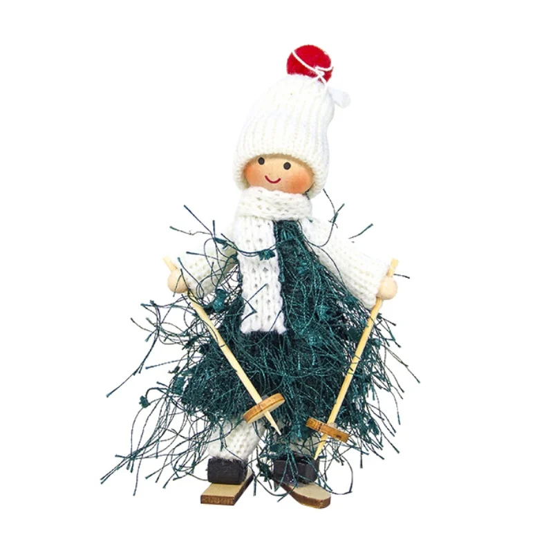 Рождественские кулоны декоративные вязаные куклы ангелы подвесная фигурка