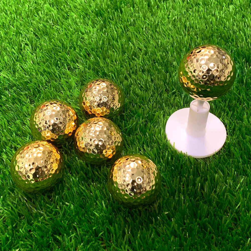 1 шт. Позолоченные мячи для гольфа золотой мяч Практические|Мячи гольфа| |