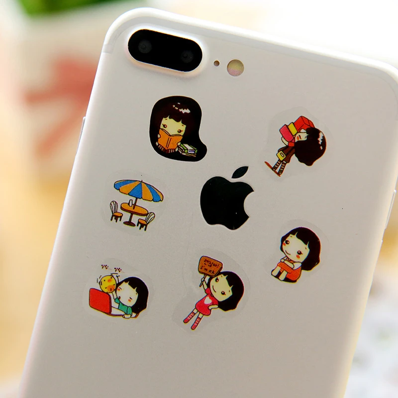 Kawaii DIY Мультяшные наклейки креативные ПВХ прозрачные ручные учётные записи