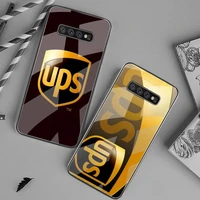 express tnt ups fragile caution shipping label phone case tempered glass for samsung s20 plus s7 s8 s9 s10 plus note 8 9 10 plus