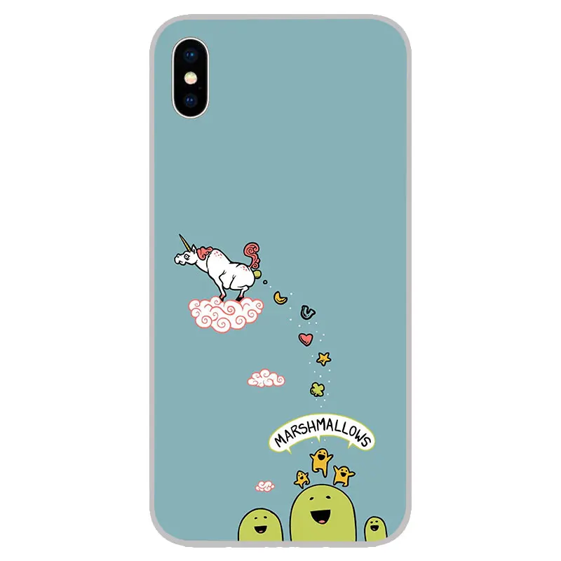 cute cartoon unicorns Silicone Soft TPU Cases Covers For iPhone 11 Pro XS Max X XR 8 7 6S Plus 5S SE 4S Silicon Case Cover |