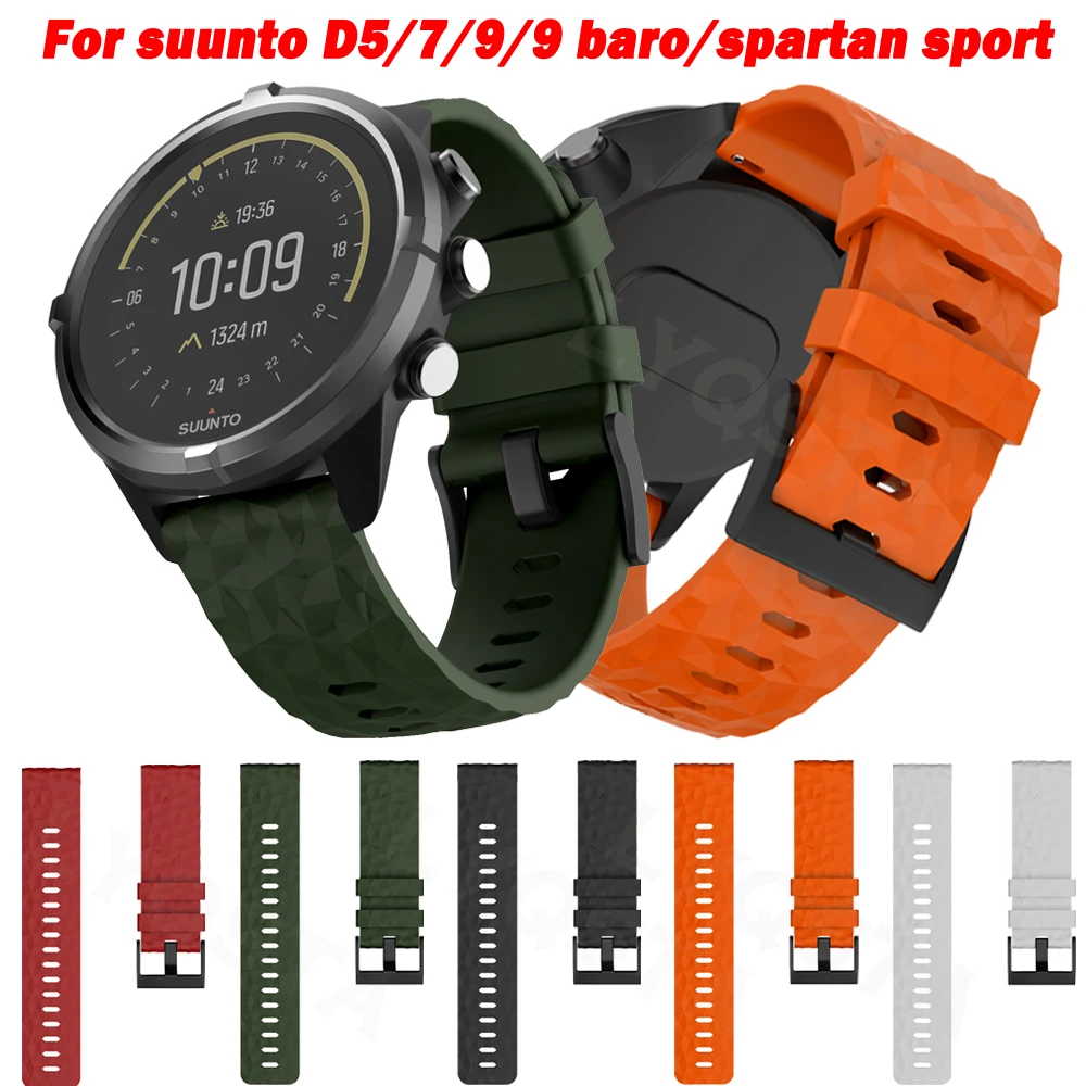 

24mm Silicone Replacement Watch Straps For Suunto 9 Spartan Sport Watch Wriststrap Band Suunto 7 Watchband Wristband Correa