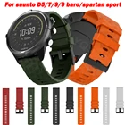 Ремешок силиконовый для спортивных часов Suunto 9 Spartan, браслет для часов Suunto 7, 24 мм