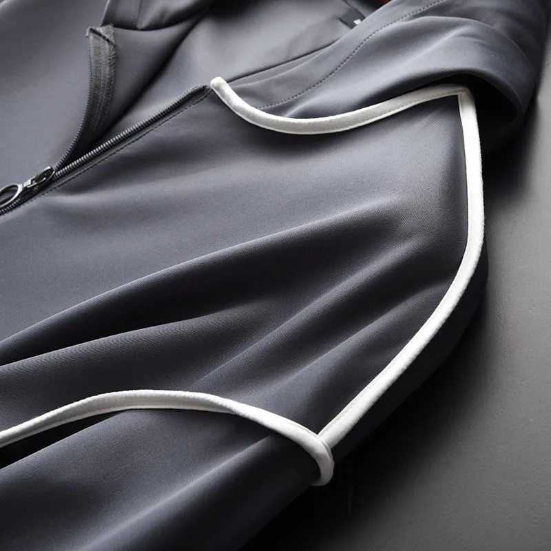 

2021 spring and autumn new product gold velvet men's hooded casual sports suit